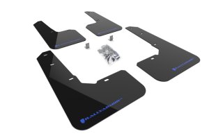 Subaru Outback Mud Flap Kit - Rally Armor - UR Black Flap/Blue Logo - Black - `22-`25